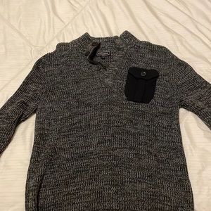 Express Sweater - 1/4 Button Down — M